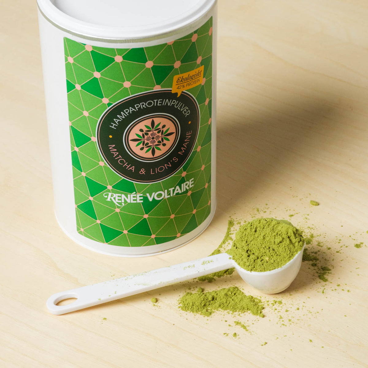 Hampaproteinpulver – Matcha & Lion's Mane